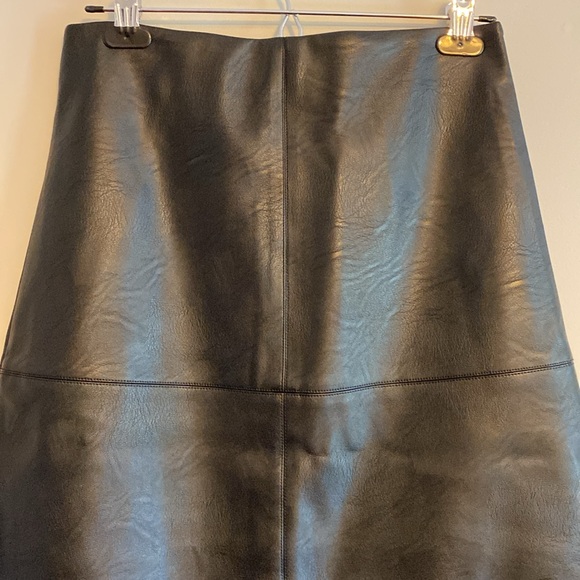 Eclipse black pleather shirt Sz small NWTs. Perfect for fall & winter! Versatile - Picture 2 of 9